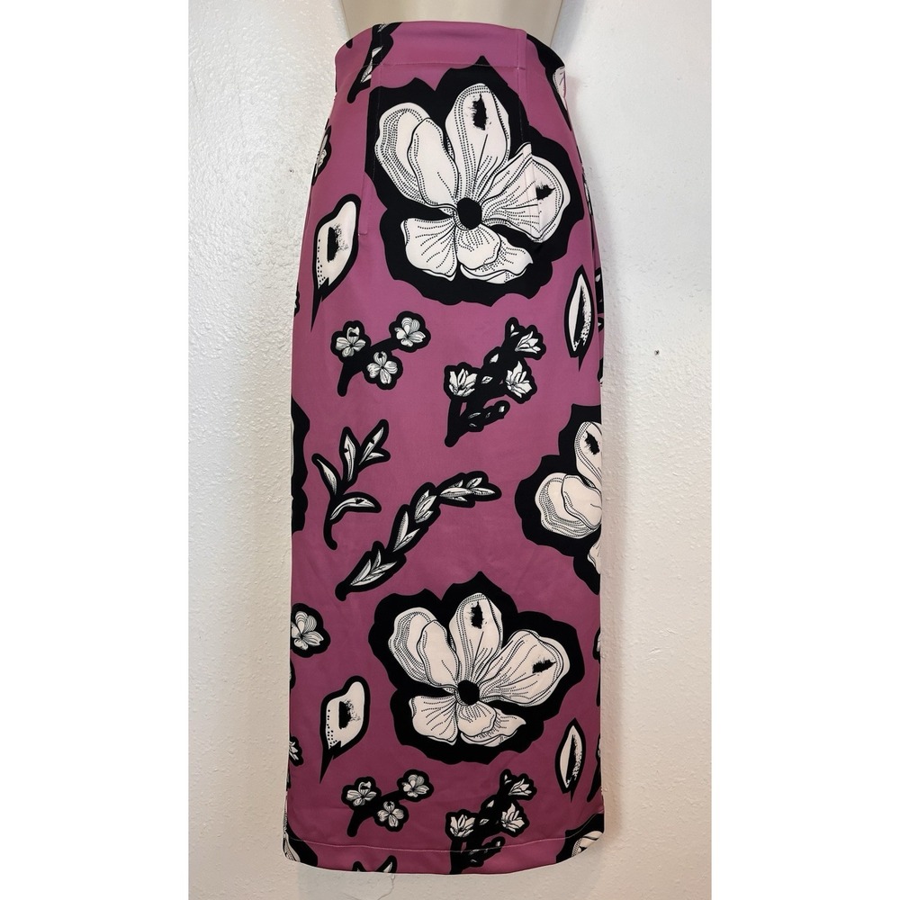 Kimberly Goldson Blissful Evolution Kelli Floral Midi-Skirt sz 0